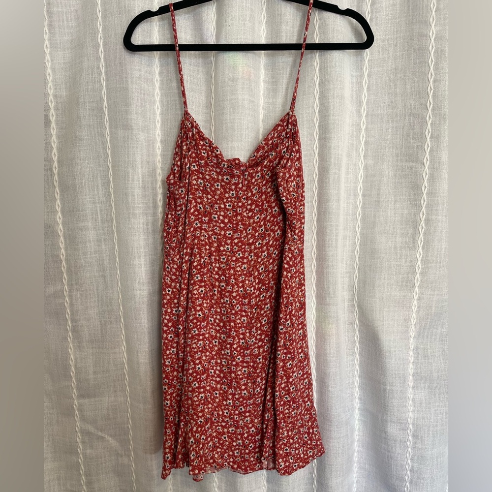 Cotton Candy Red Floral Dress - Picture 3 of 5